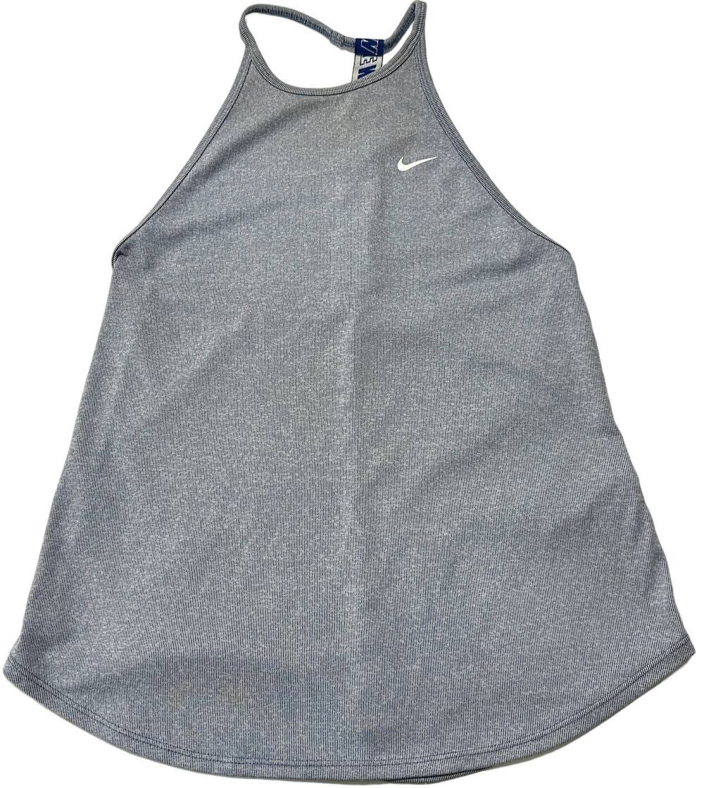 Nike Slim Fit Tank Top Size M Blue Striped DriFIT Athleisure Training AO9788 438